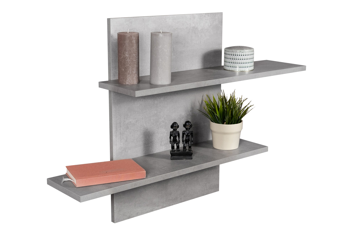 Wandregal Sam in Farbe Beton - 700x500x220mm