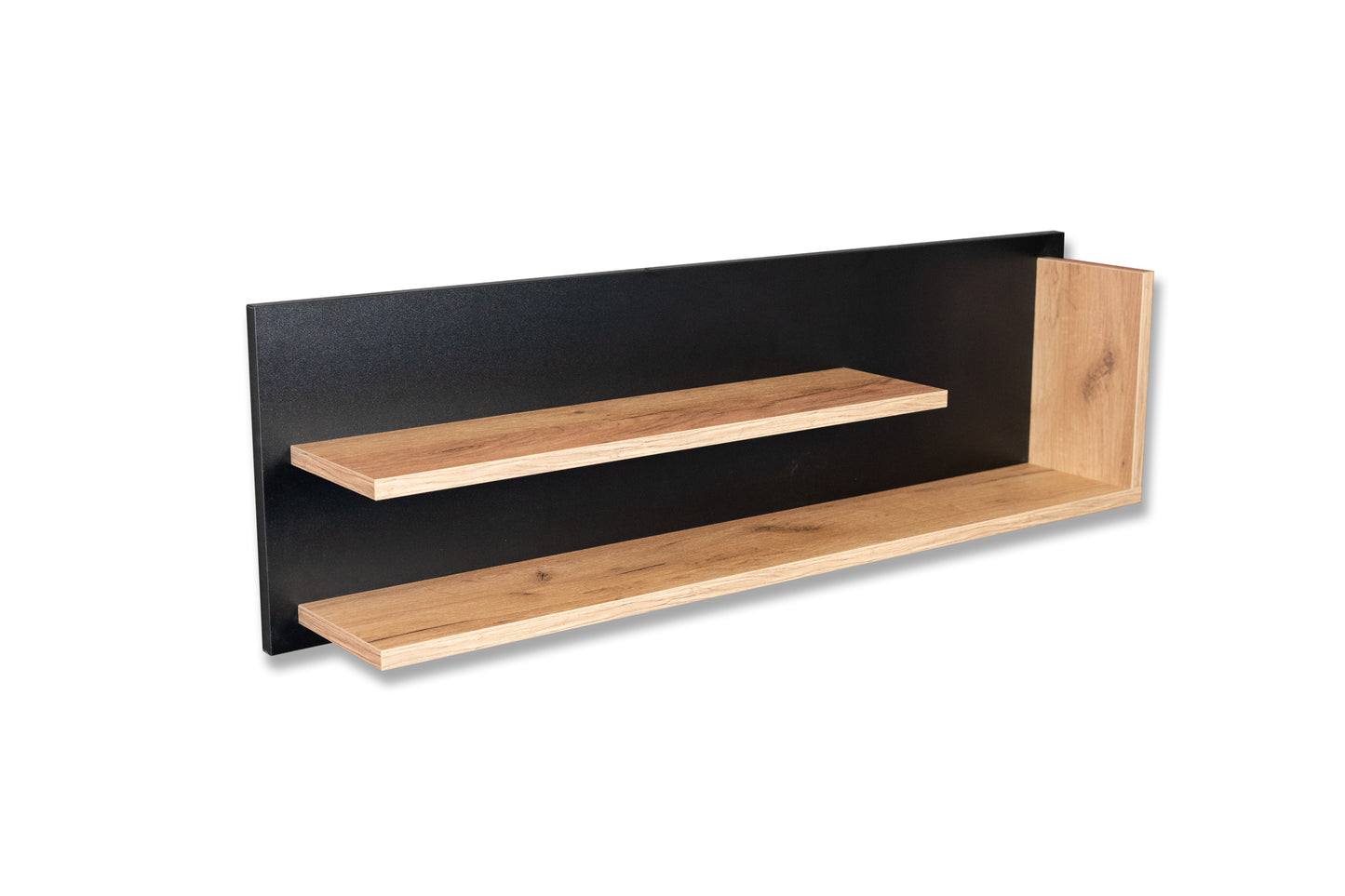 Wandregal Louie in Farbe Wildeiche - 1100x340x190mm