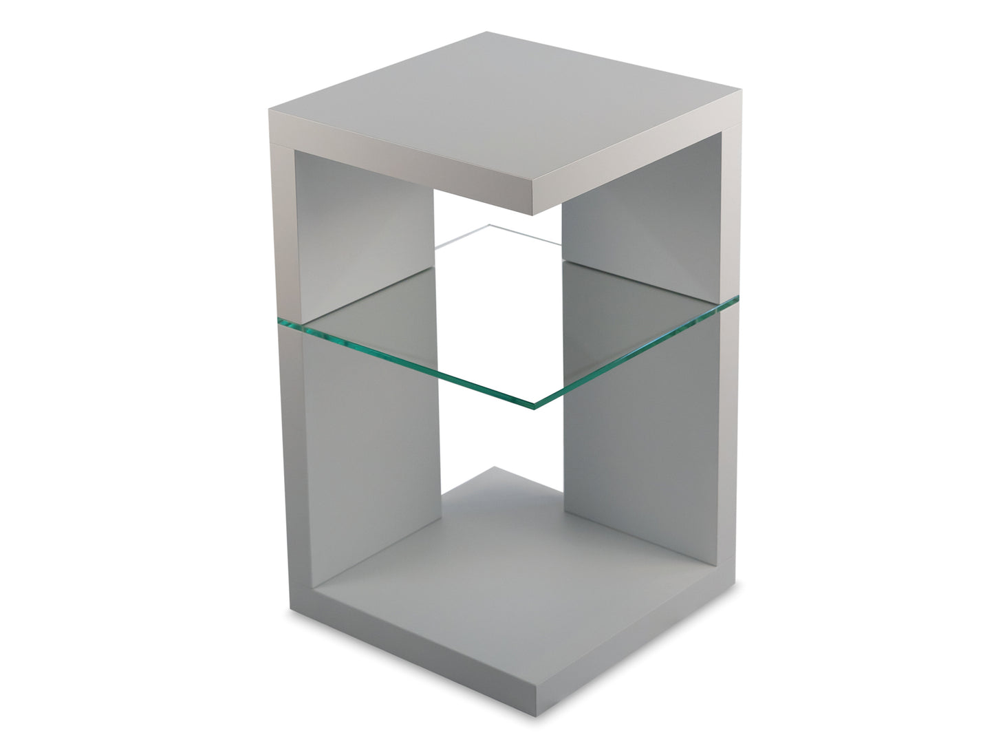 Beistelltisch, Nachttisch Pearl mit Glas - 4 Farben zur Auswahl