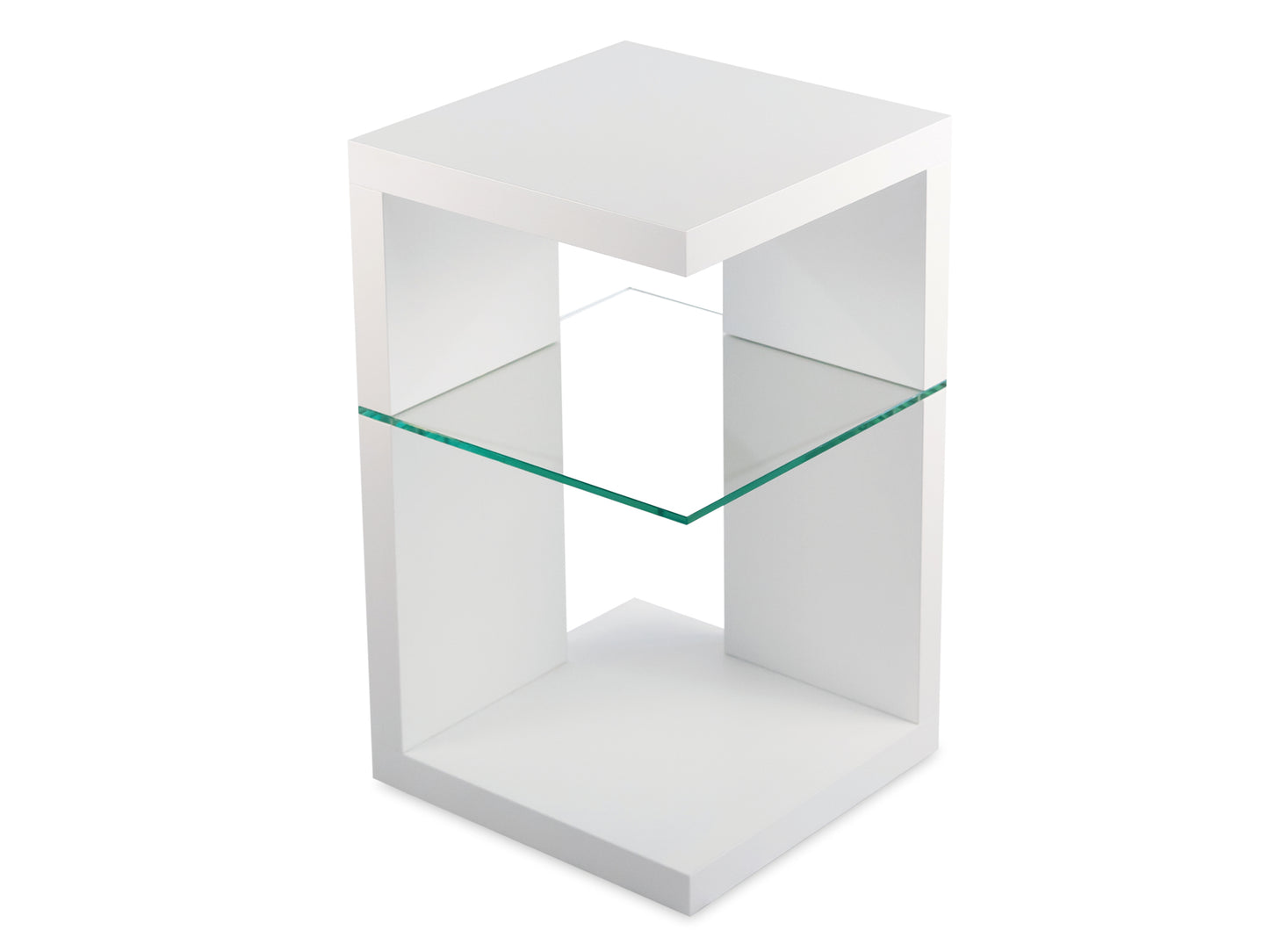 Beistelltisch, Nachttisch Pearl mit Glas - 4 Farben zur Auswahl