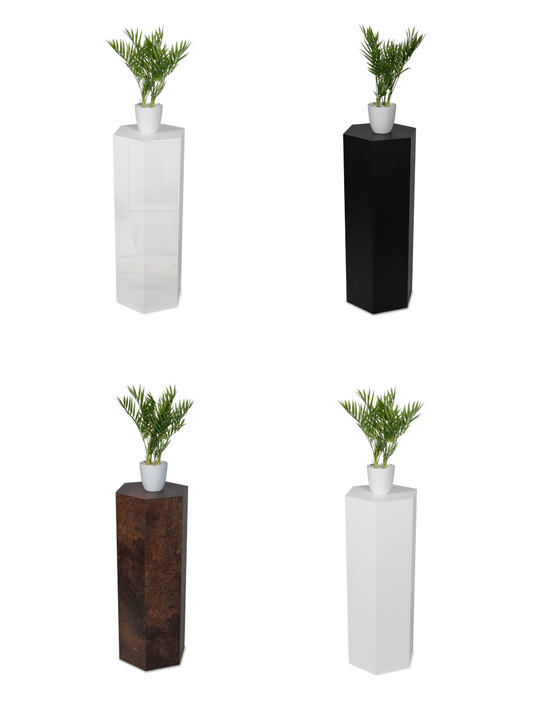 Dekosäule Sechseck 100x33x33cm - 4 Farben zur Auswahl