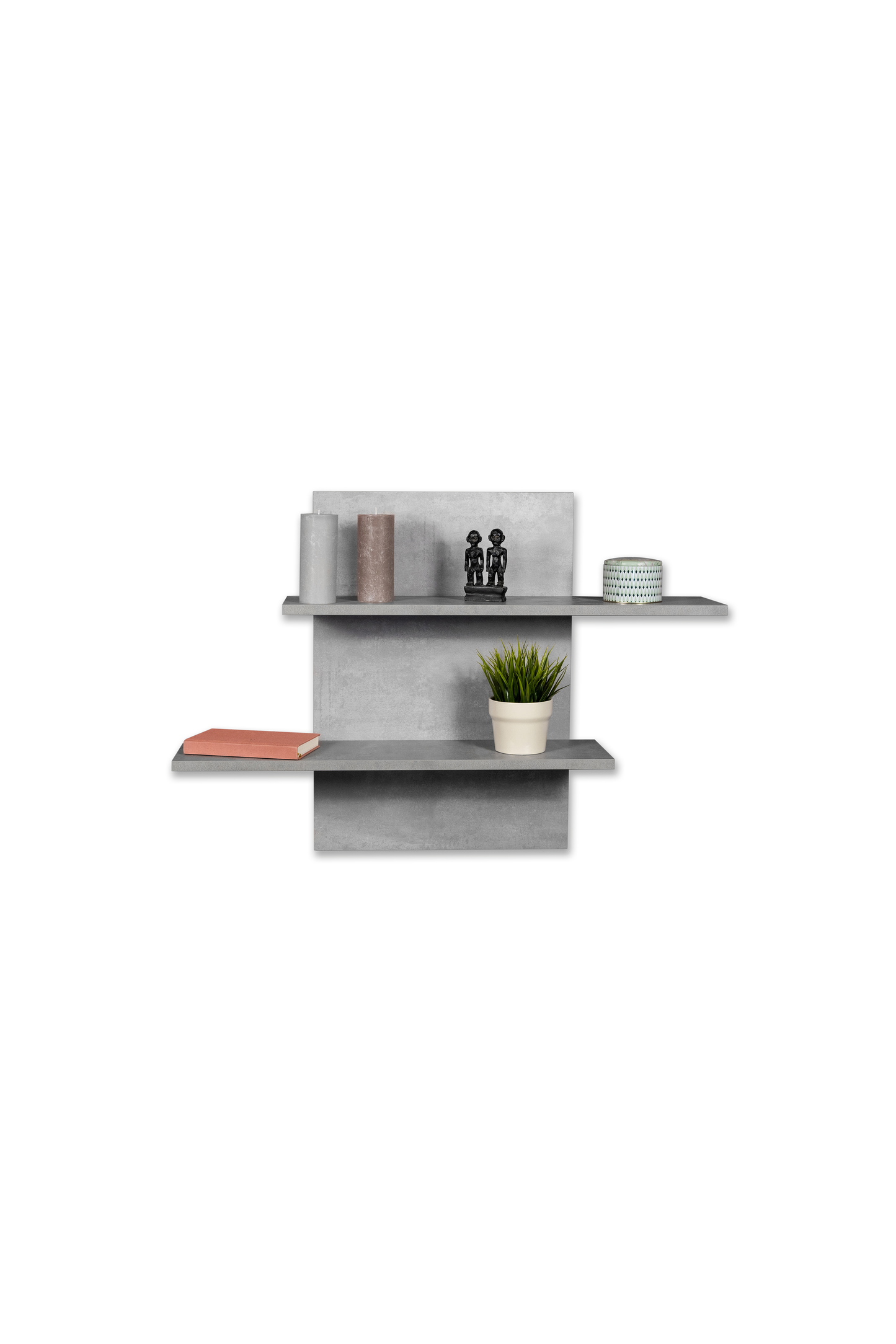 Wandregal Sam in Farbe Beton - 700x500x220mm