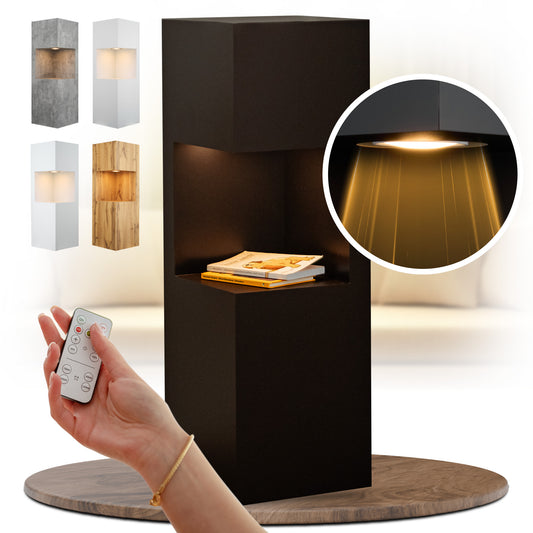 Beleuchtete Säule wetterfest in der Farbe Schwarz Matt - 2 Größen zur Auswahl