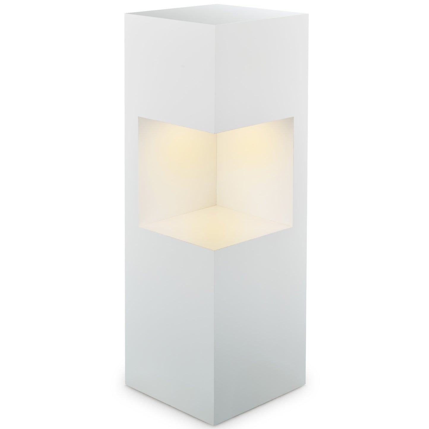 Beleuchtete Säule wetterfest in der Farbe Weiß Matt - 2 Größen zur Auswahl
