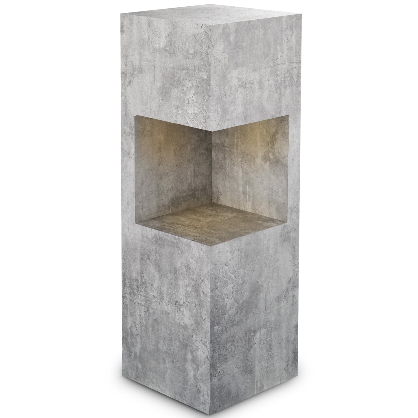 Beleuchtete Säule wetterfest in der Farbe Beton - 2 Größen zur Auswahl