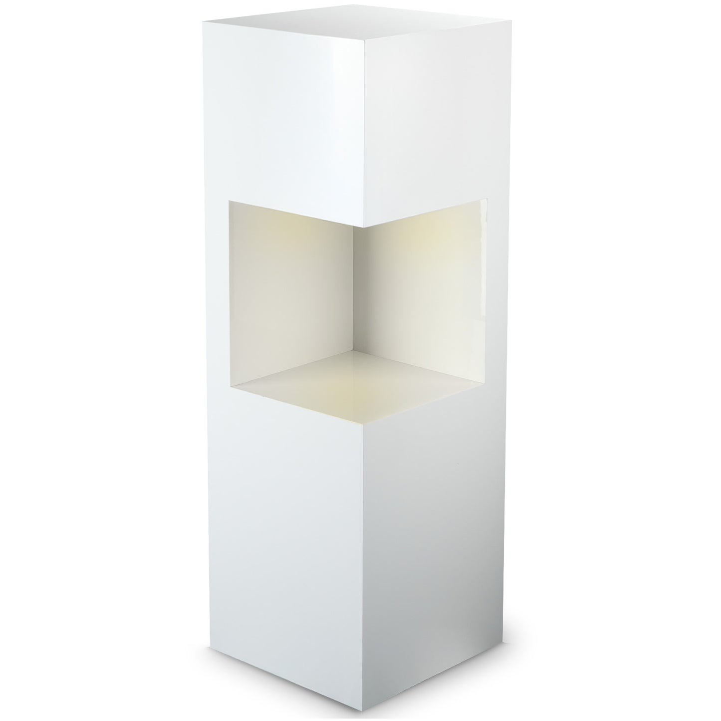 Beleuchtete Säule wetterfest in der Farbe Weiß Hochglanz - 2 Größen zur Auswahl