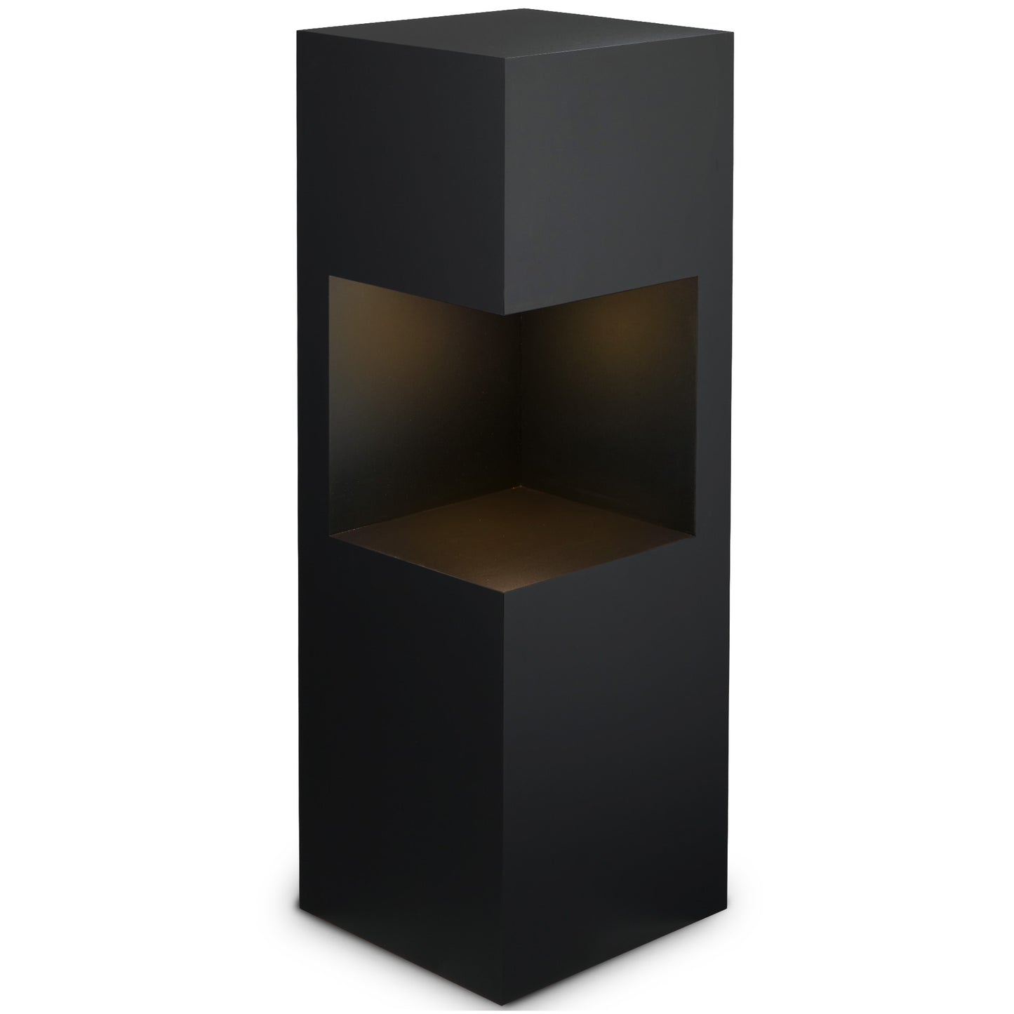 Beleuchtete Säule wetterfest in der Farbe Schwarz Matt - 2 Größen zur Auswahl