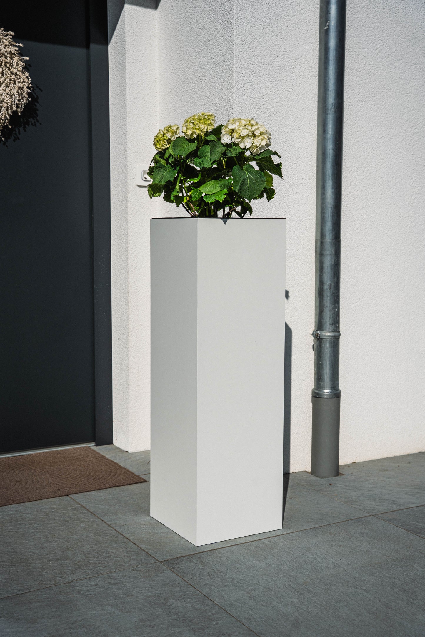 Blumensäule wetterfest in der Farbe Weiß Matt - 3 Größen zur Auswahl