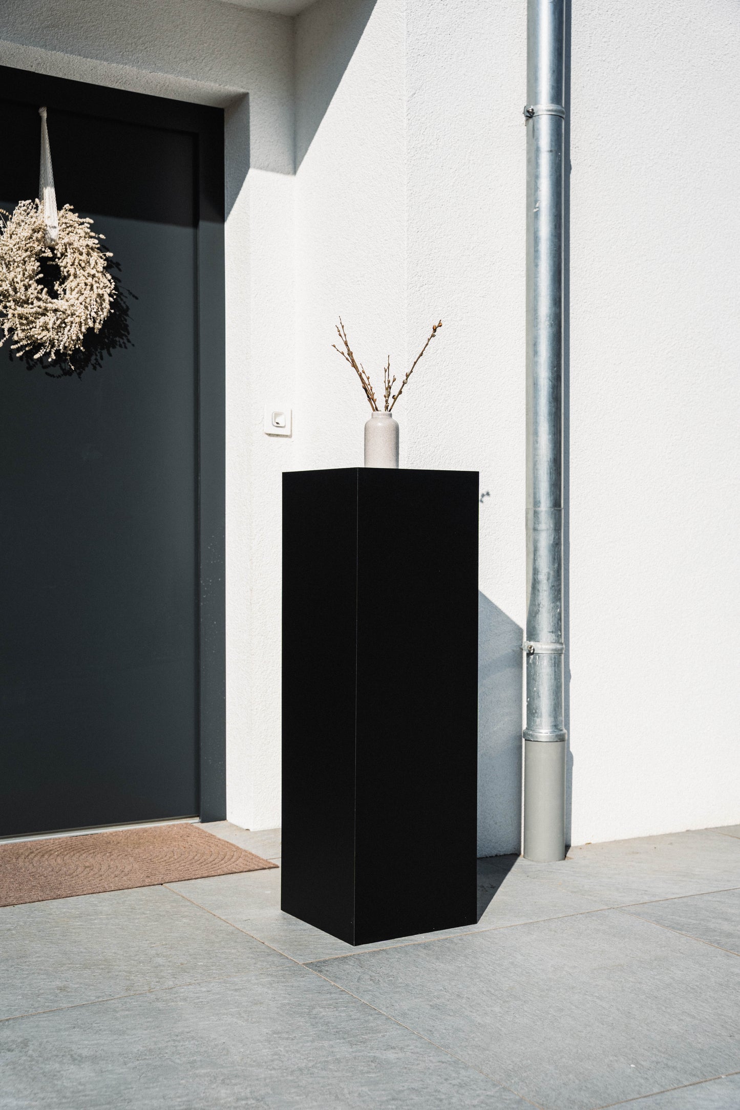 Außensäule wetterfest in der Farbe Schwarz Matt - 3 Größen zur Auswahl