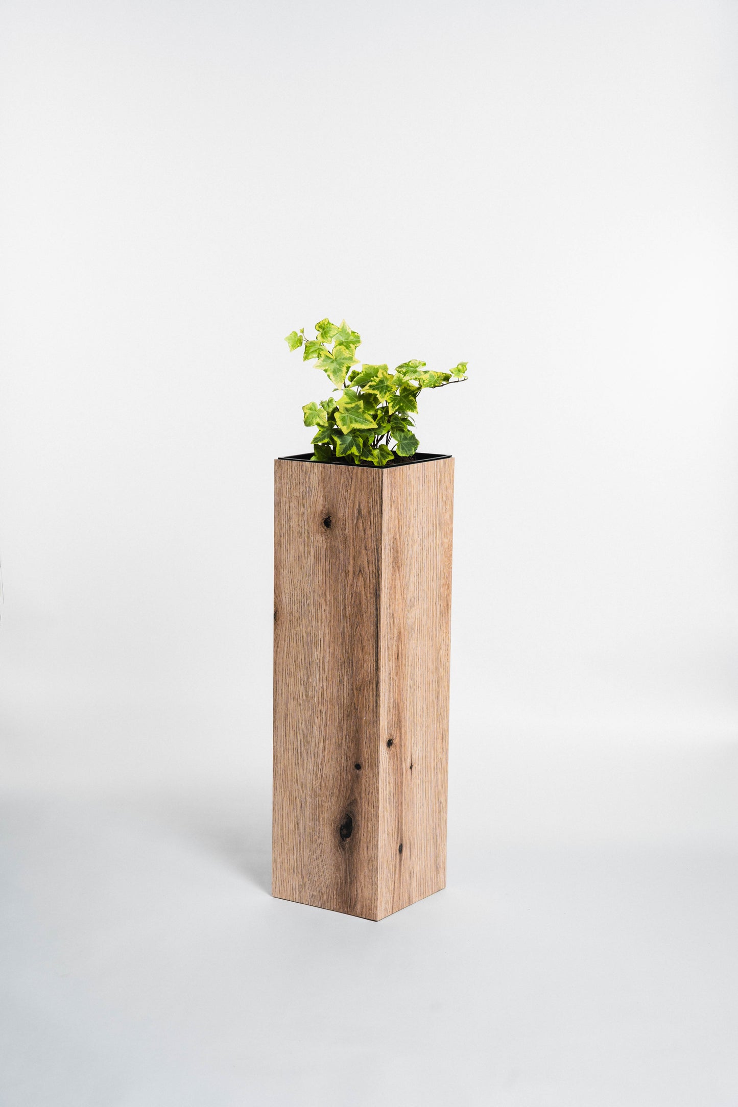 Blumensäule wetterfest in der Farbe Eiche - 3 Größen zur Auswahl