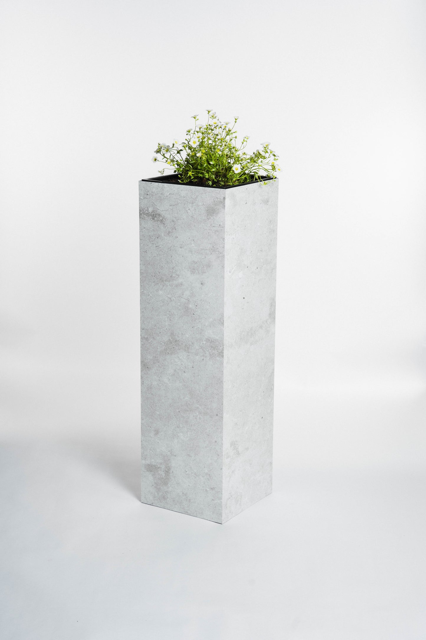 Blumensäule wetterfest in der Farbe Beton - 3 Größen zur Auswahl