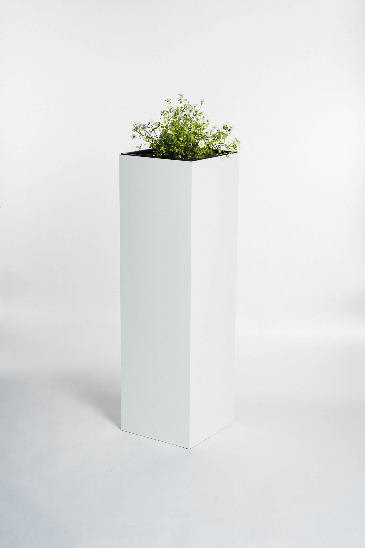 Blumensäule wetterfest in der Farbe Weiß Matt - 3 Größen zur Auswahl