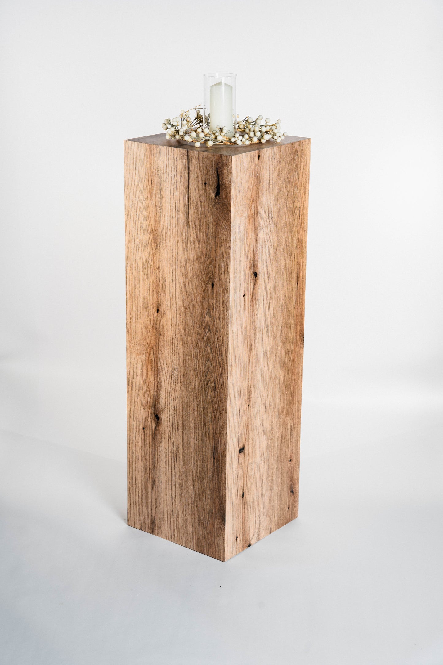 Außensäule wetterfest in der Farbe Eiche - 3 Größen zur Auswahl