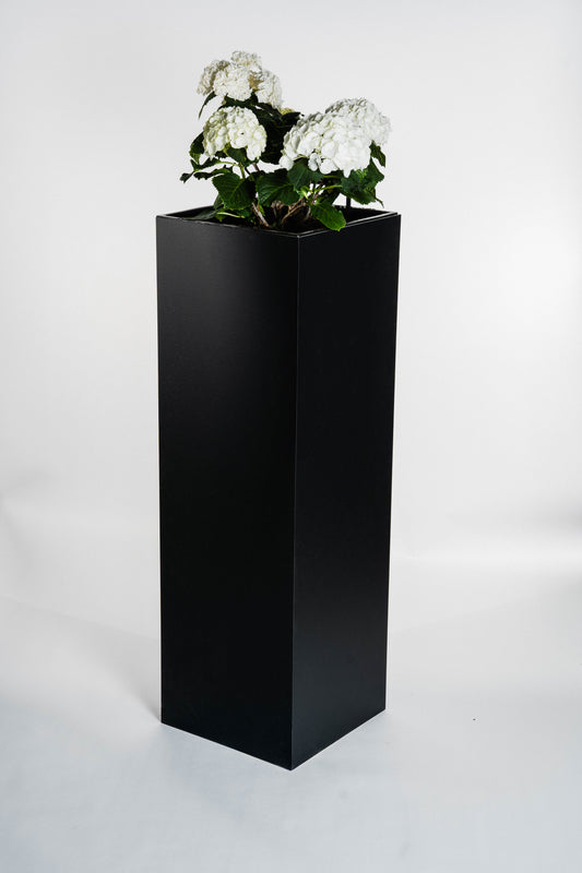 Blumensäule wetterfest in der Farbe Schwarz Matt - 3 Größen zur Auswahl