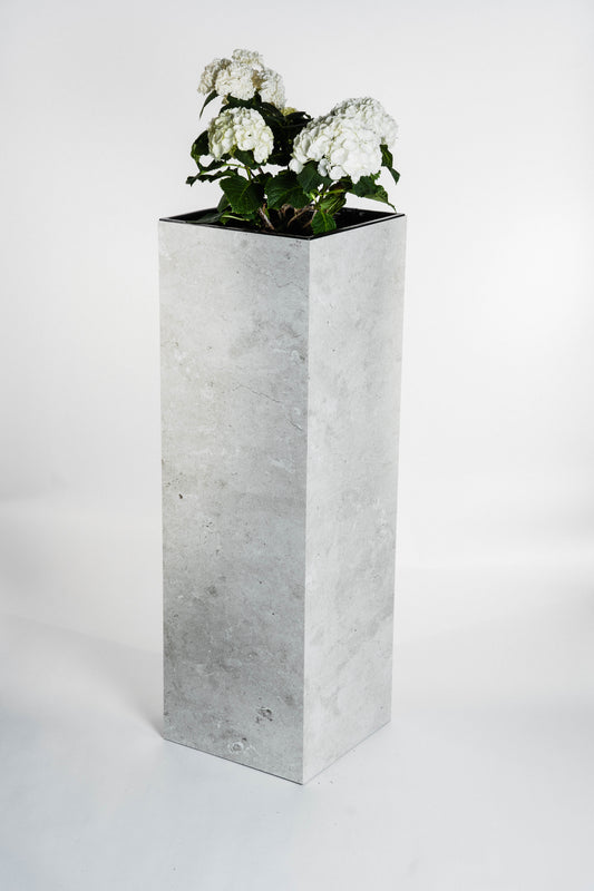 Blumensäule wetterfest in der Farbe Beton - 3 Größen zur Auswahl