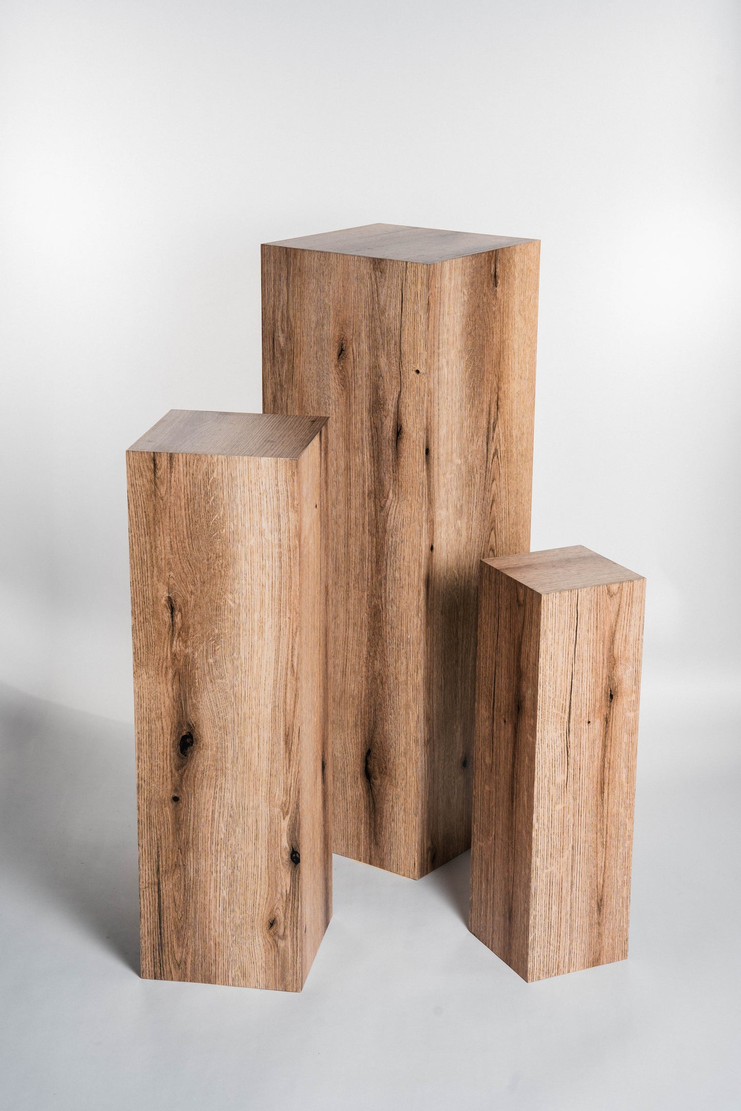 Außensäule wetterfest in der Farbe Eiche - 3 Größen zur Auswahl