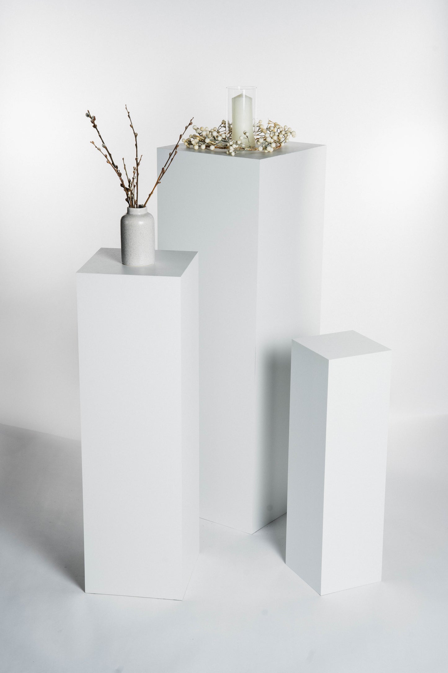 Außensäule wetterfest in der Farbe Weiß Matt - 3 Größen zur Auswahl