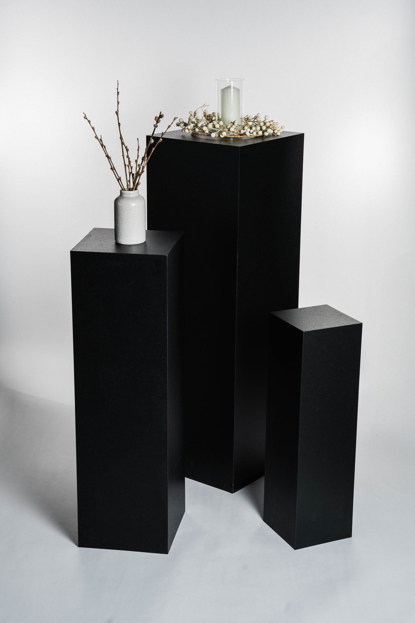 Außensäule wetterfest in der Farbe Schwarz Matt - 3 Größen zur Auswahl