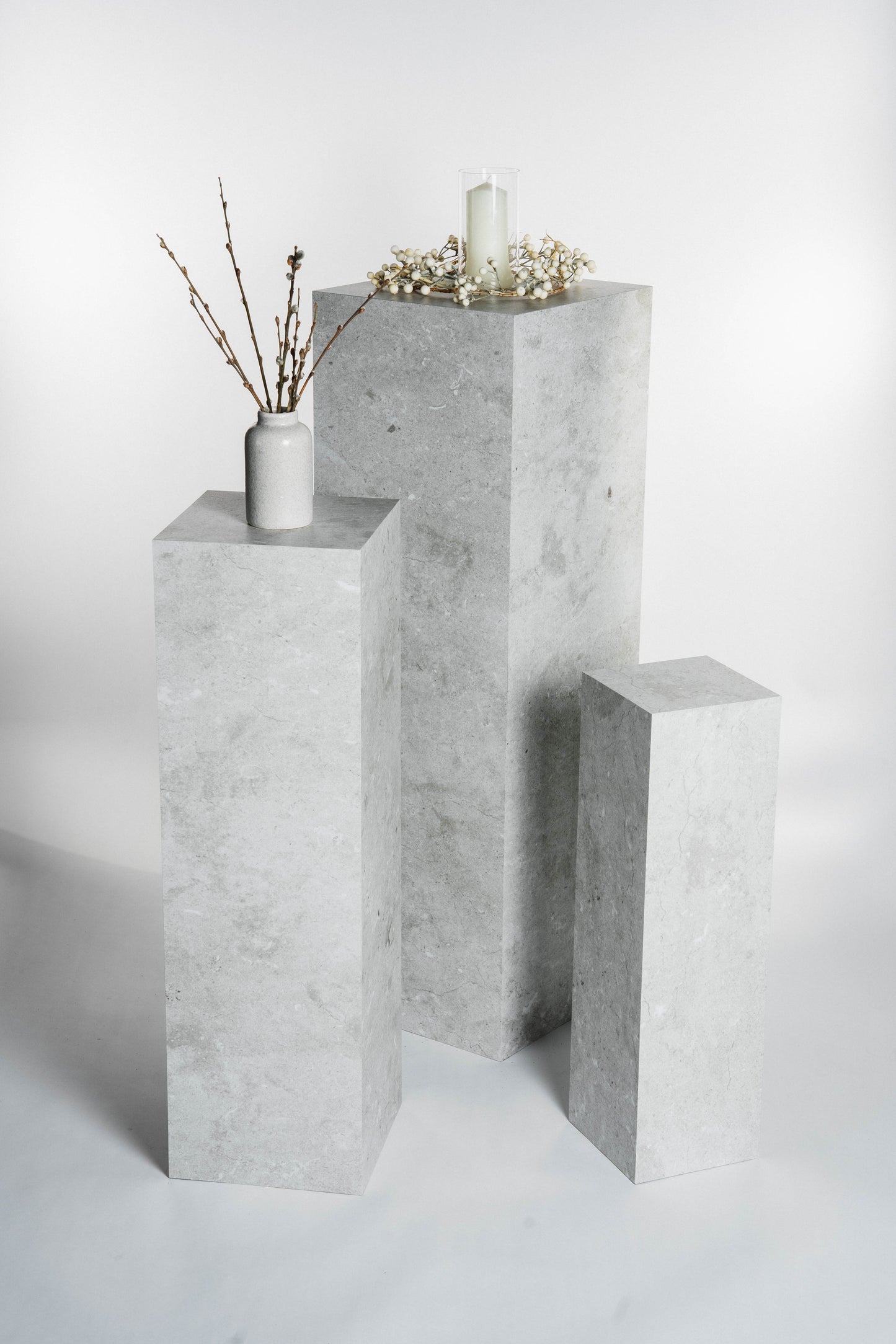 Außensäule wetterfest in der Farbe Beton - 3 Größen zur Auswahl